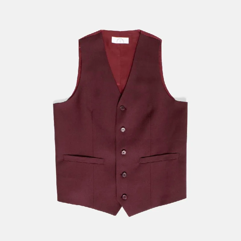 men's formal waistcoats for weddings -The Georgie Burgundy Vest