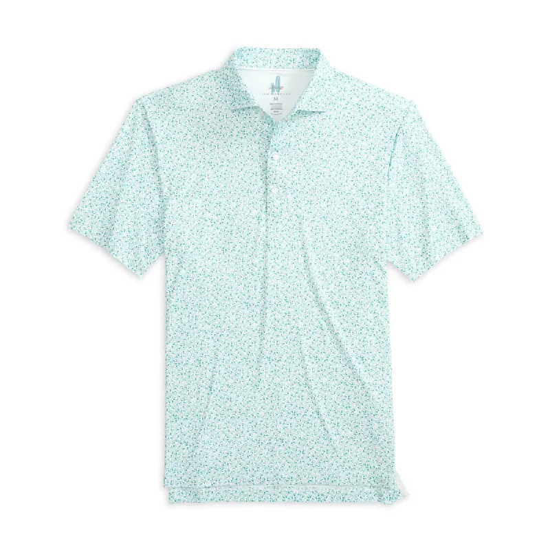 men's designer polo shirts -Johnnie-O Scuttle Featherweight Polo Shirt - Green Grass