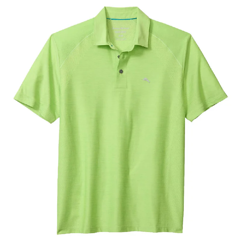 casual polo shirts for men -Tommy Bahama Islandzone Performance Palm Coast Polo Shirt - Key Lime Green