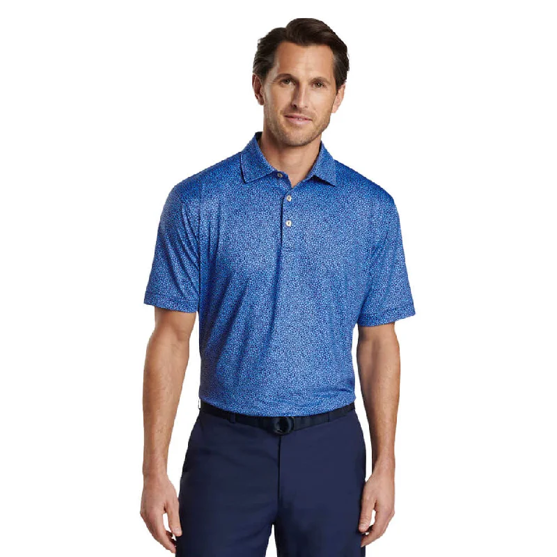 men's premium cotton polo shirts -Peter Millar Luck Of The Irish Performance Jersey Polo Shirt - Sport Navy