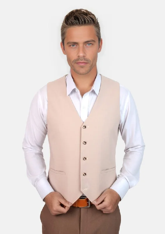 men's leather waistcoats -Champagne Vest