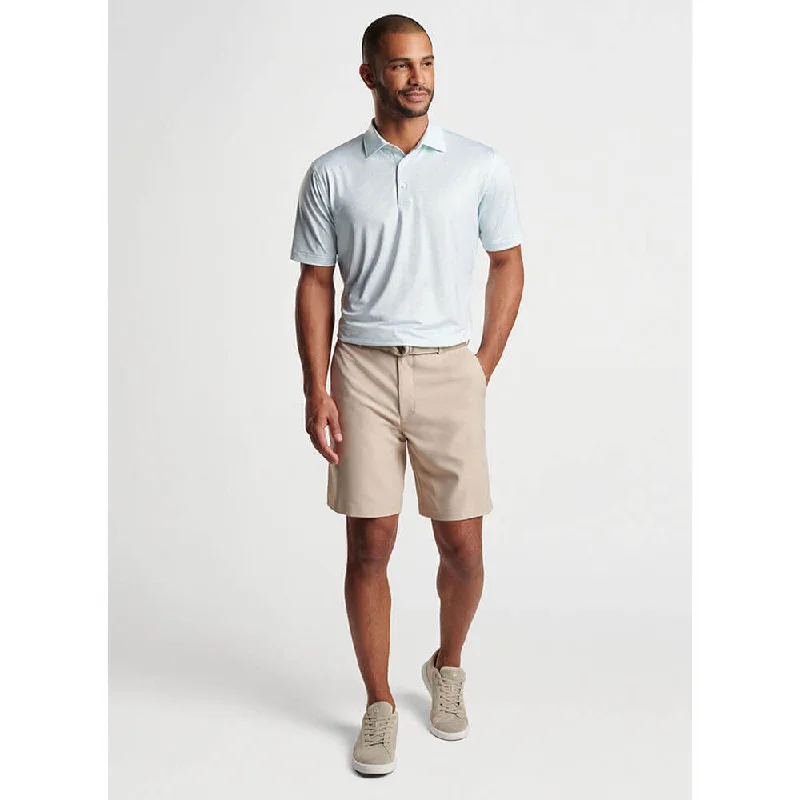 comfortable casual polo shirts for men -Peter Millar The Bees Knees Performance Jersey Polo Shirt - White/Spritzer