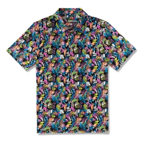 men's short sleeve polo shirts for work -Chubbies The Abstract Aloha Performance Polo Shirt