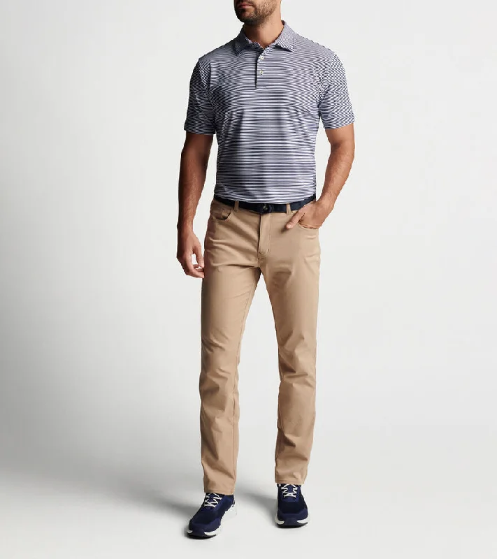 modern fit polo shirts for men -Peter Millar Hales Performance Polo Shirt - Navy*