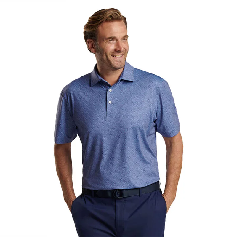 men's durable cotton polo shirts -Peter Millar Pina Skullada Performance Jersey Polo Shirt - Velvet Plum