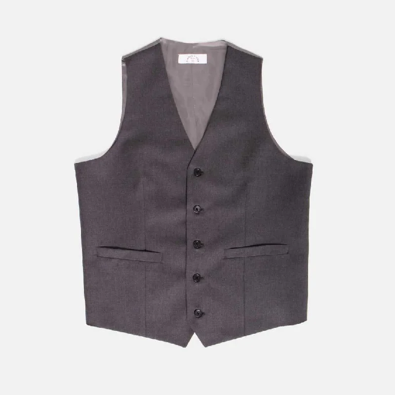 sleeveless jackets for men -The Georgie Charcoal Vest