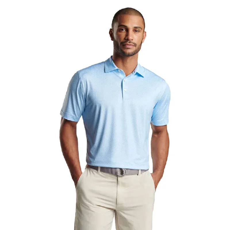 modern fit polo shirts for men -Peter Millar Mahi Mahi Performance Jersey Polo Shirt - Cottage Blue