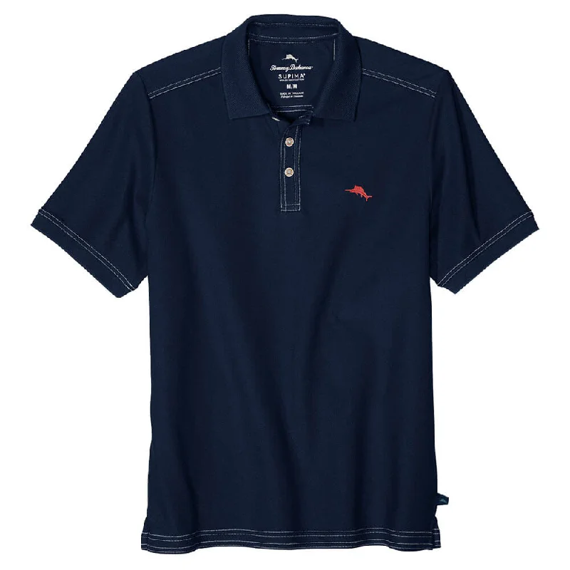 men's durable cotton polo shirts -Tommy Bahama IslandZone Emfielder 2.0 Polo Shirt - Blue Note*