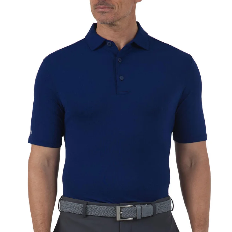 men's high-performance polo shirts -IBKUL Mens Solid Polo Shirt - Ink