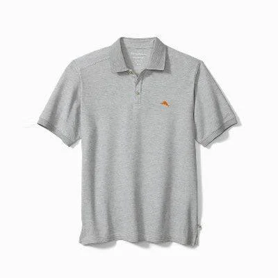 soft-touch polo shirts for men -Tommy Bahama Big & Tall Islandzone Emfielder 2.0 Polo Polo Shirt - Storm Gray Heather