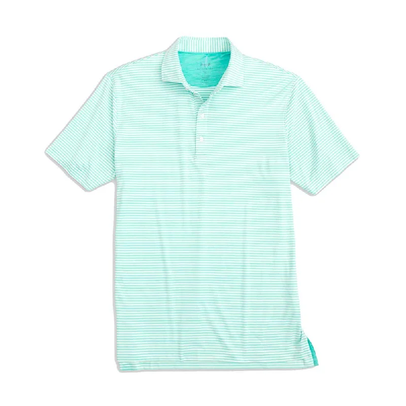 men's polo shirts with designs -Johnnie-O Seymour Striped Polo Shirt - Caicos