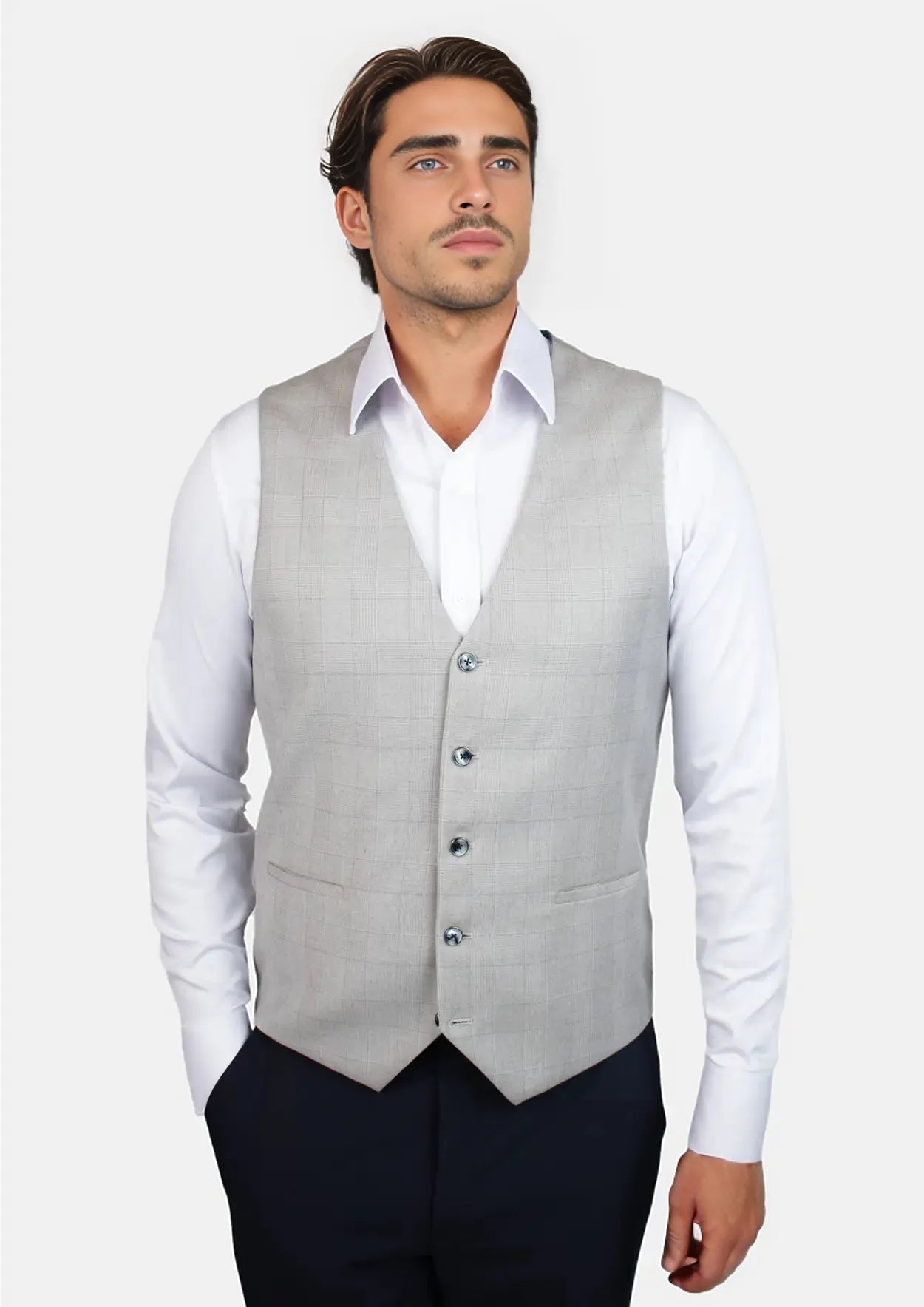 men's waistcoats for winter -Off-White Prince Of Wales Vest