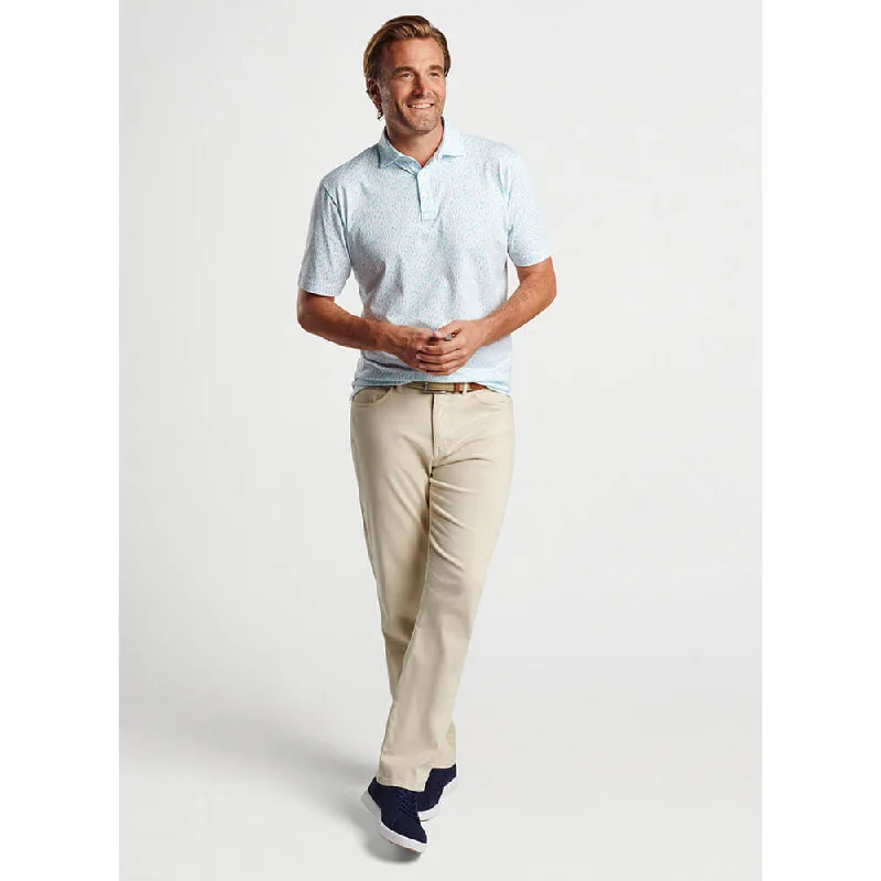 men's regular-fit polo shirts -Peter Millar Pilot Mill Fleet Short-Sleeve Polo Shirt - Cape Blue