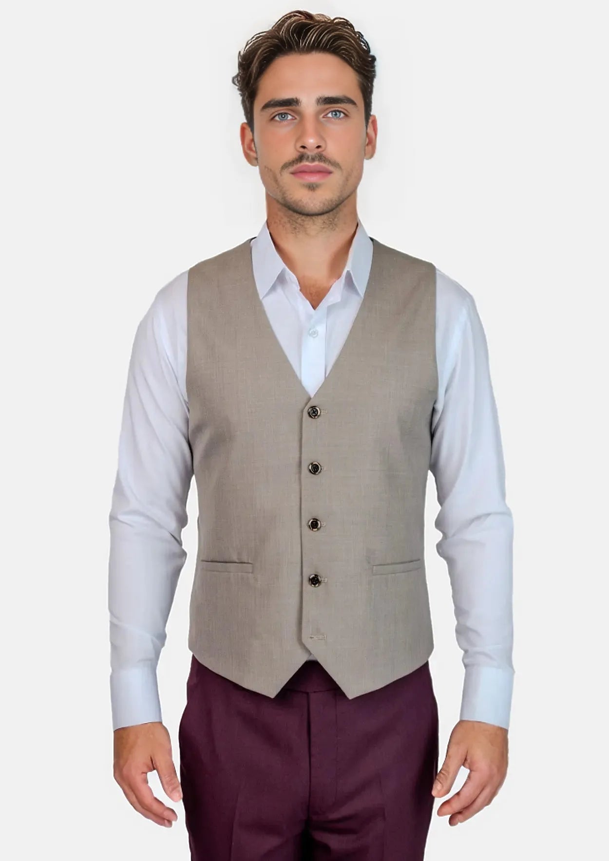 men's vest for evening wear -Dorian Grey Sharkskin Vest