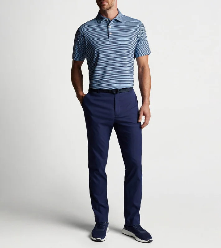 vibrant long sleeve polo shirts -Peter Millar Hales Performance Polo Shirt - Navy/Cottage Blue*