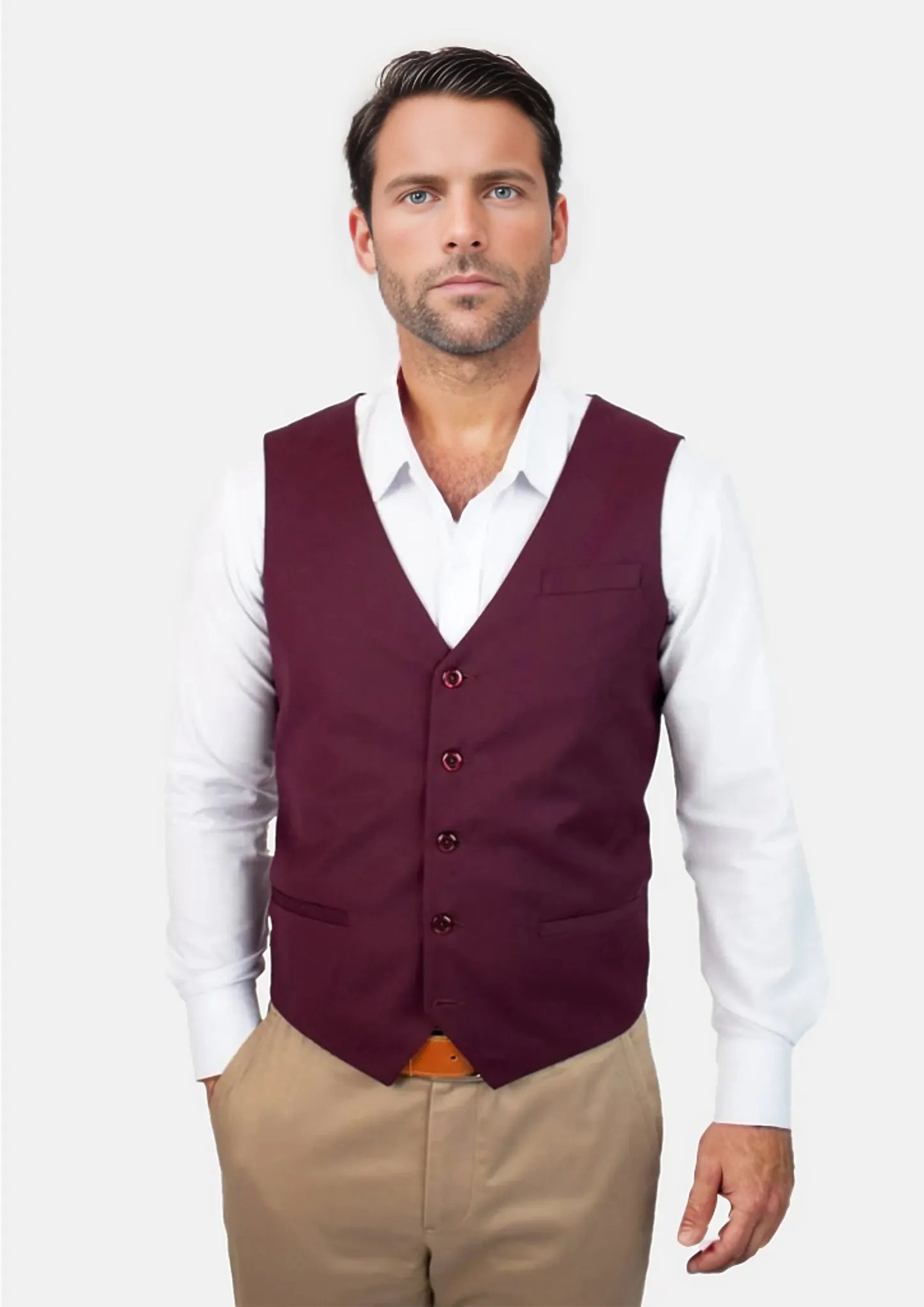 wool vests for men -Mulberry Twill Vest