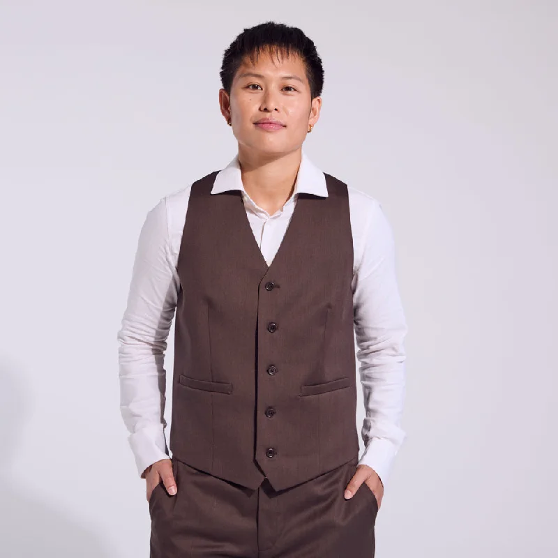 quilted vests for men -The Georgie Chocolate Vest