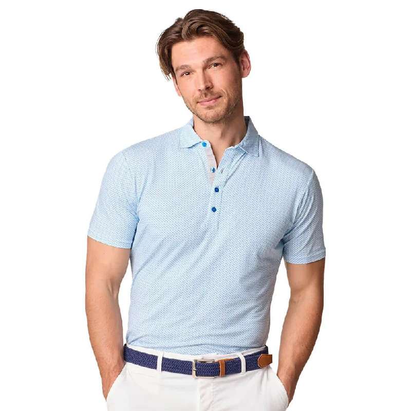 slim fit pique polo shirts for men -Johnnie-O Elliott Linxter Polo Shirt - Victory