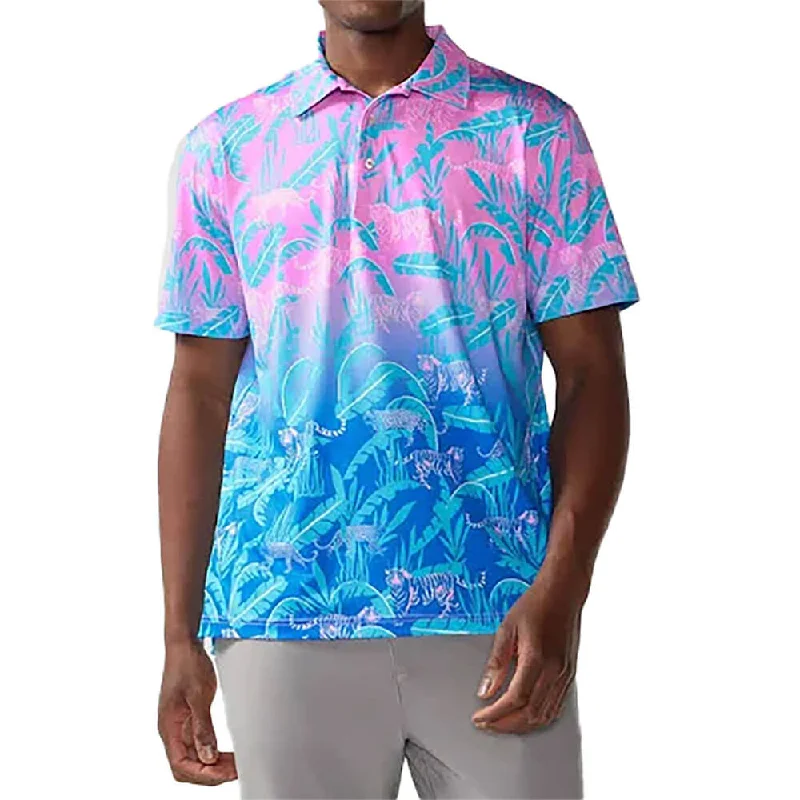 men's high-quality polo shirts -Chubbies The Hydrofoil Performance Polo Shirt - Bright Pink