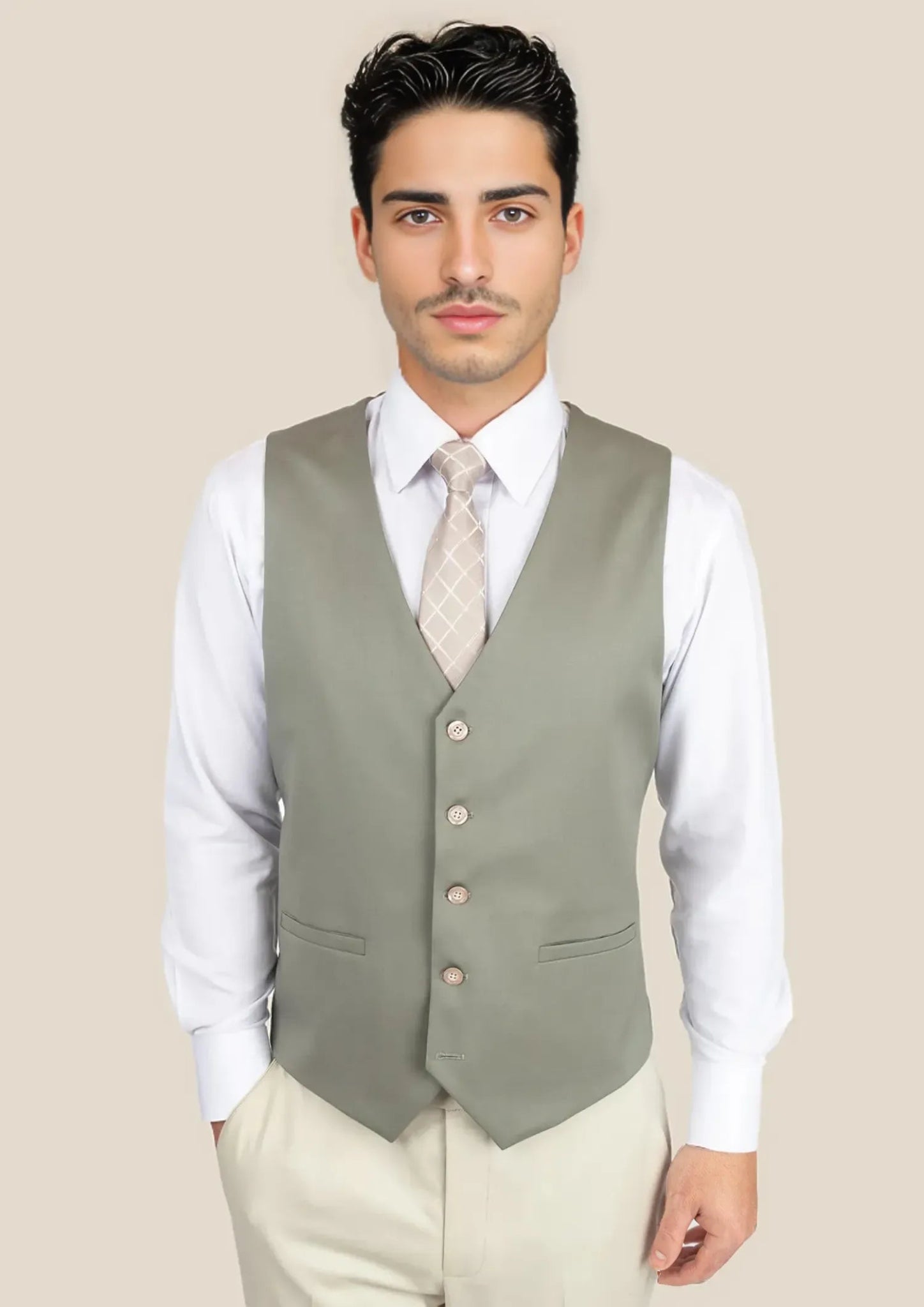 outdoor vests for men -Verona Sage Twill Vest