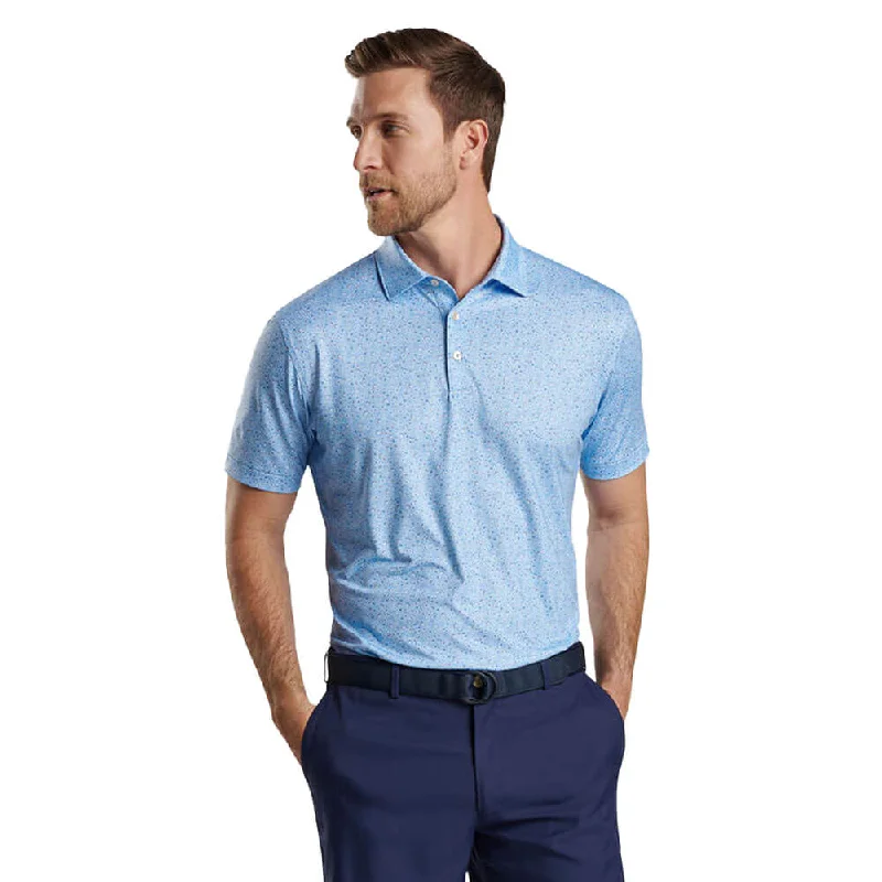 soft-touch polo shirts for men -Peter Millar Prost Performance Jersey Polo Shirt - Cottage Blue