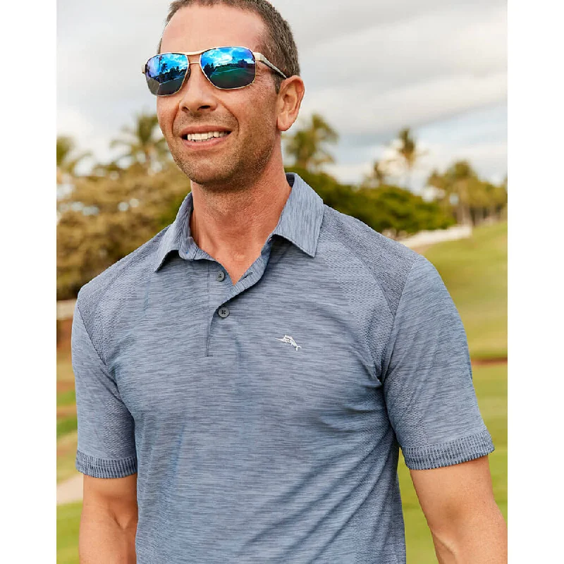 classic short sleeve polo shirts -Tommy Bahama IslandZone Palm Coast Pro Polo Shirt - Turbulence