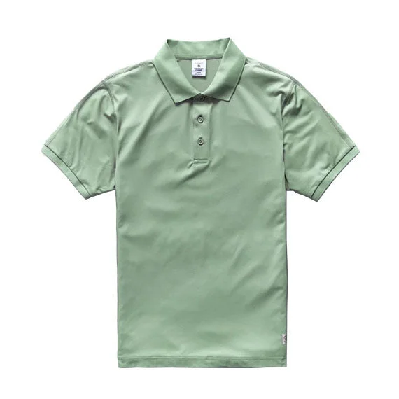 men's sports polo shirts for men -Reigning Champ Tech Pique Polo Shirt Mineral Green