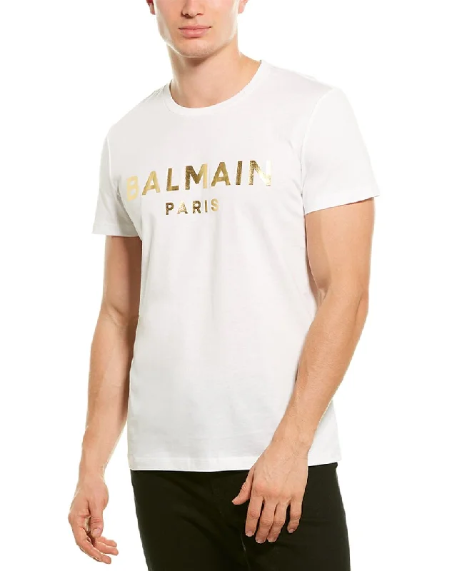 stylish t-shirts for men -Balmain Foil T-Shirt