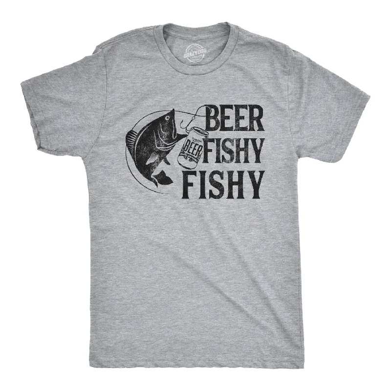 men's v-neck t-shirts -Beer Fishy Fishy Men's T Shirt