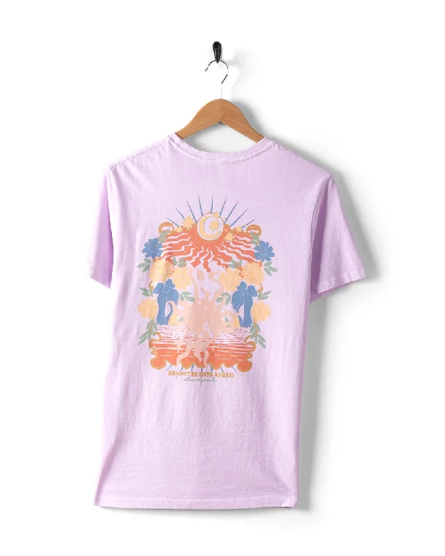 trendy printed t-shirts -Better Days - Womens T-Shirt - Pink