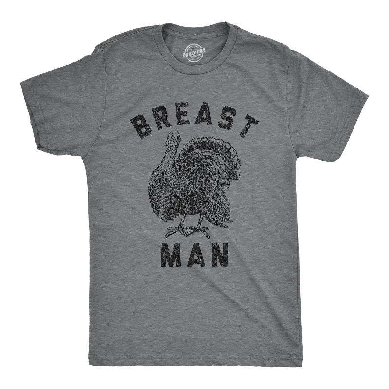 men's stylish printed tees -Breast Man Men's T Shirt