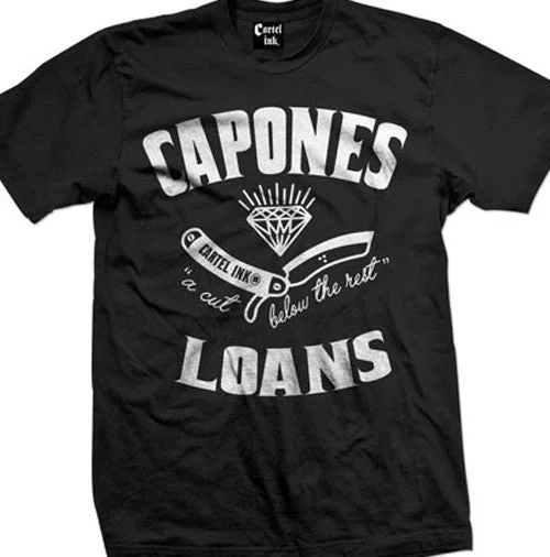 men's crewneck t-shirts -Capones Loans Men's T-Shirt