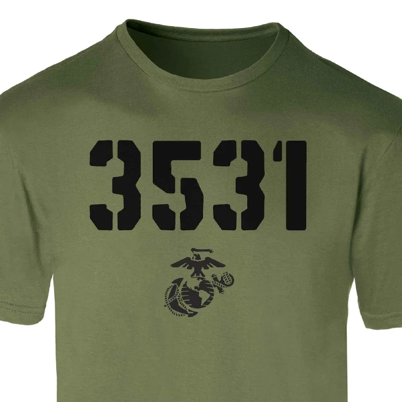 men's crew neck printed t-shirts -Choose Your Marine MOS EGA T-shirt