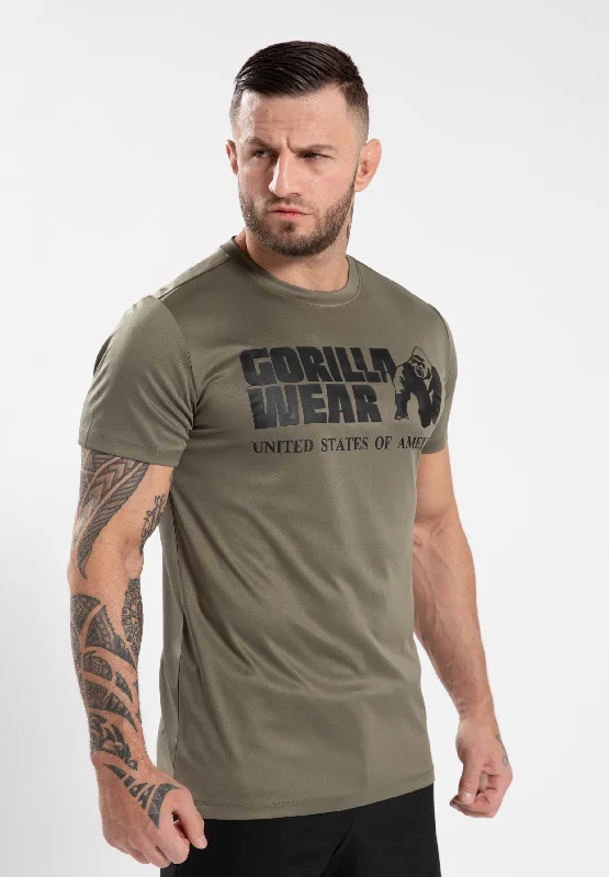 athletic t-shirts for men -Classic Training T-Shirt - Army Green