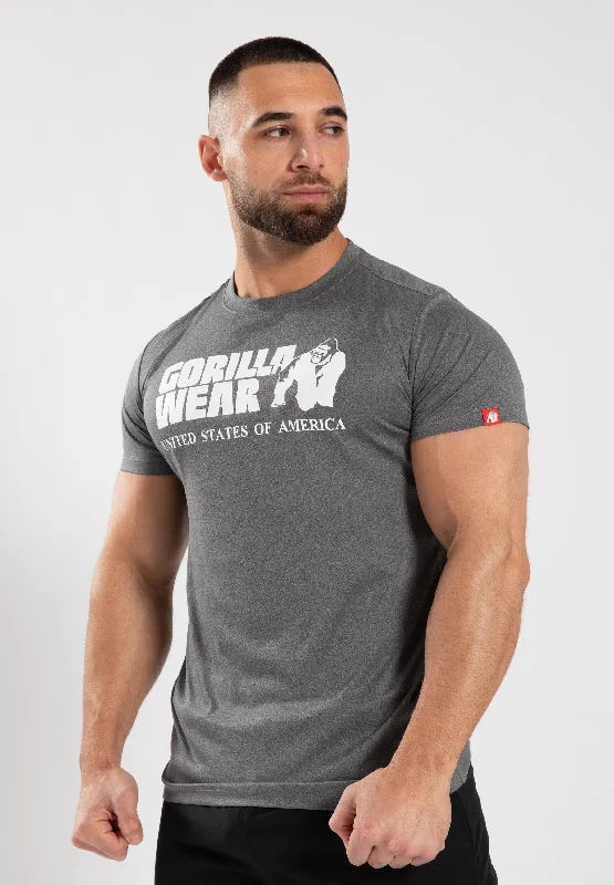 trendy printed t-shirts for men -Classic Training T-Shirt - Gray Melange