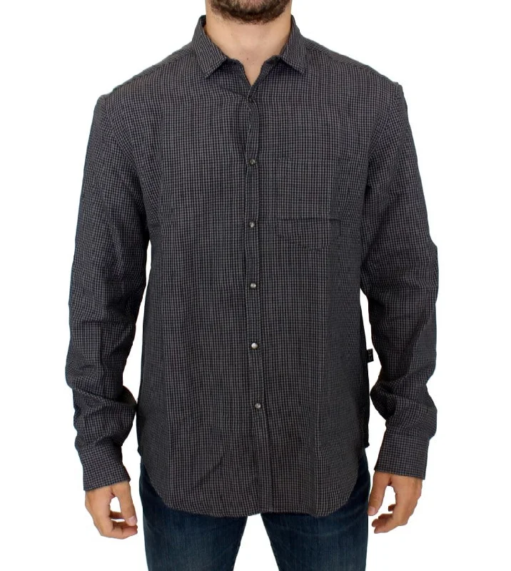 men's long-sleeve casual shirts -Costume National  linen casual Men's shirt