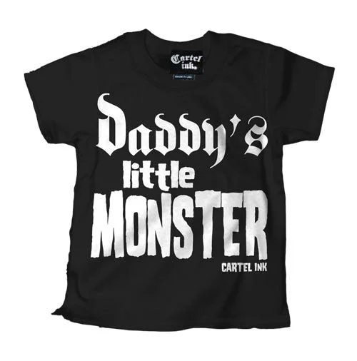 men's summer graphic tees -Daddy's Little Monster Kid's T-Shirt