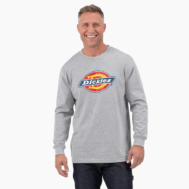 comfortable t-shirts for men -Dickies Tri-Color Logo Graphic Long Sleeve T-Shirt