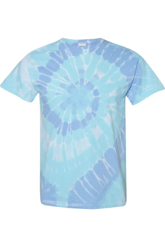 men's t-shirts for summer -Dyenomite Multi-Color Spiral Tie-Dyed T-Shirt