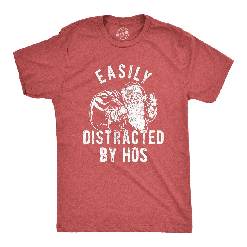 men's athletic fit t-shirts -Easily Distracted By Hos Men's T Shirt