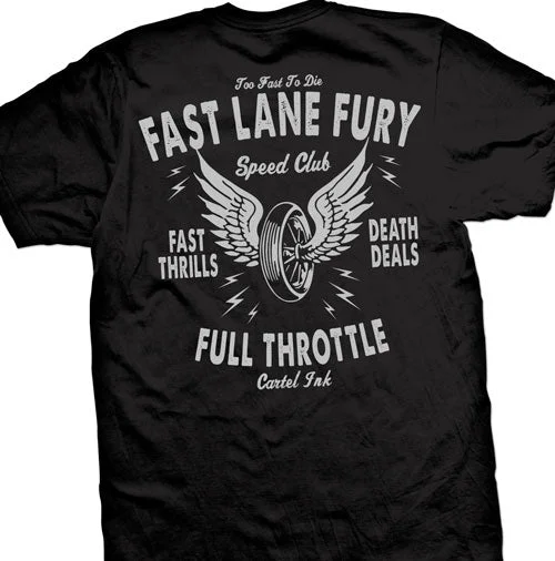 men's printed t-shirts -Fast Lane Fury Men's T-Shirt