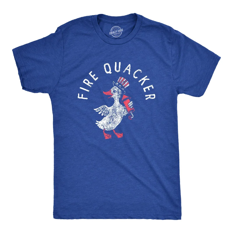 summer-ready t-shirts for men -Fire Quacker Men's T Shirt