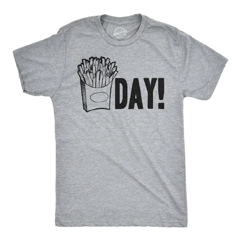 men's crewneck t-shirts -Fry Day French Fry Men's T Shirt