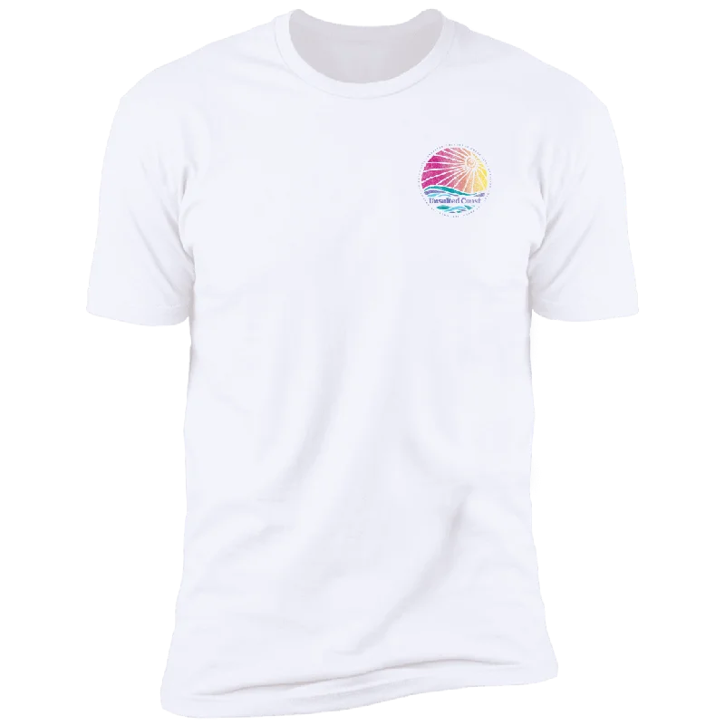 men's printed t-shirts -Gradient Wave Circle