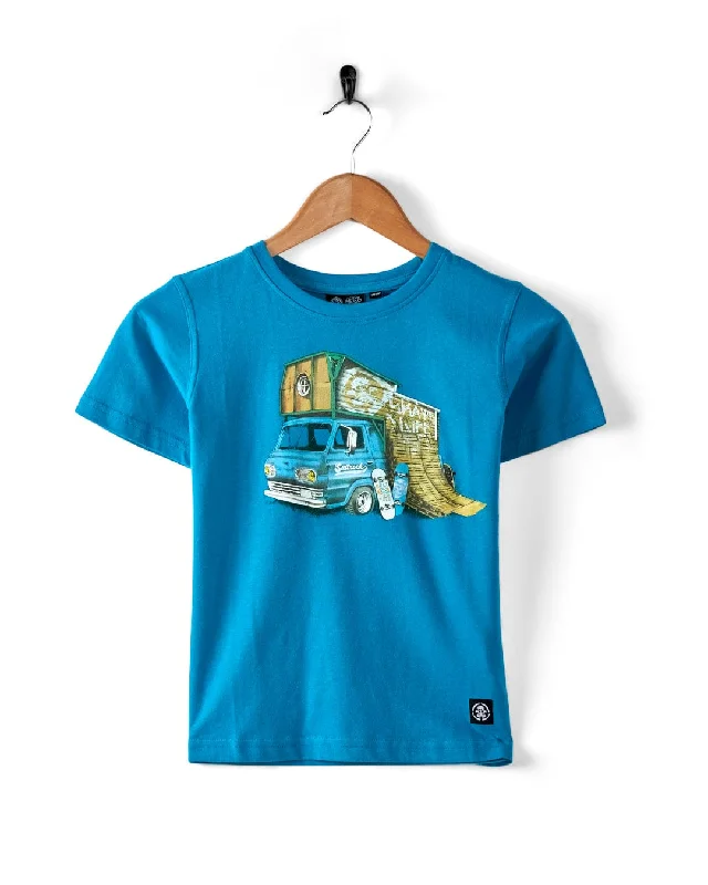 men's lightweight t-shirts -Half Cab - Kids T-Shirt - Blue