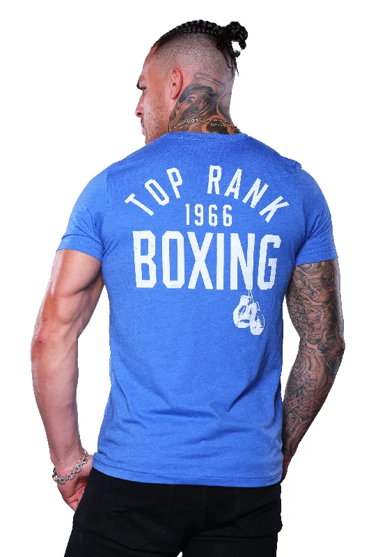 men's bold graphic tees -Top Rank Heather Royal T-Shirt