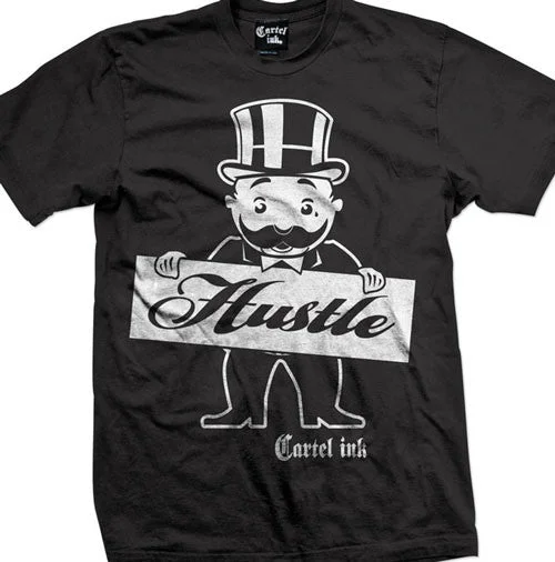 graphic design t-shirts for men -Hustle Men's T-Shirt