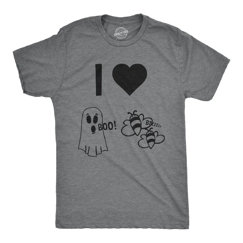 men's casual short-sleeve t-shirts -I Heart Boo Bees Men's T Shirt