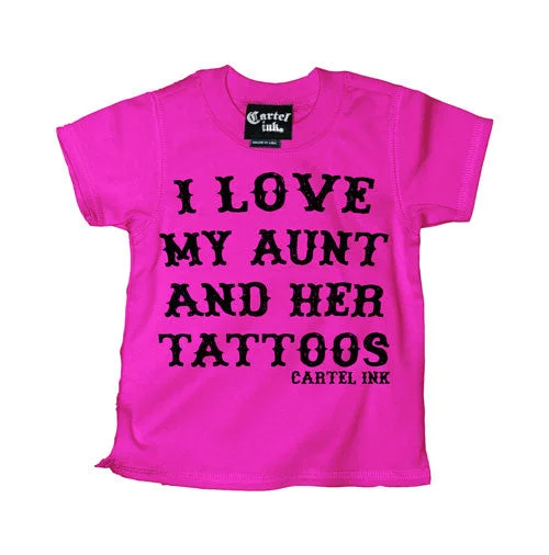 cool t-shirts for men -I Love My Aunt and Her Tattoos Kid's T-Shirts