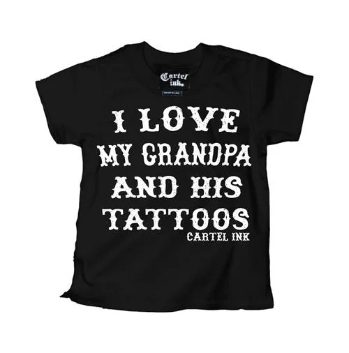 men's casual short-sleeve t-shirts -I Love My Grandpa and His Tattoos Kid's T-Shirt